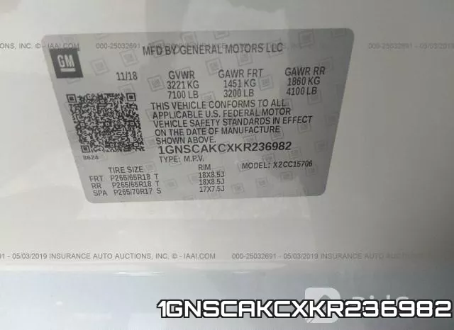 1GNSCAKCXKR236982 фото 10