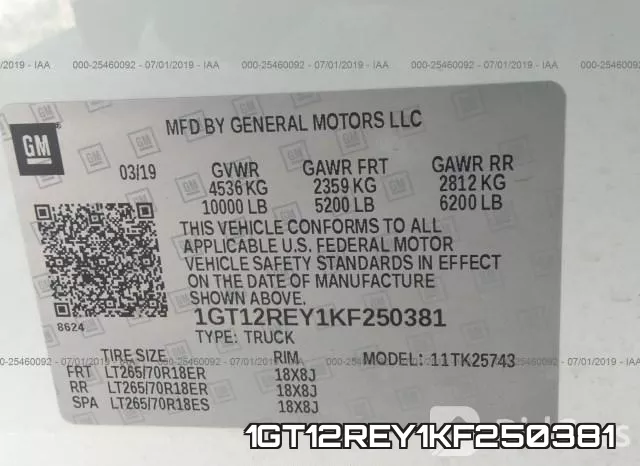 1GT12REY1KF250381 фото 10