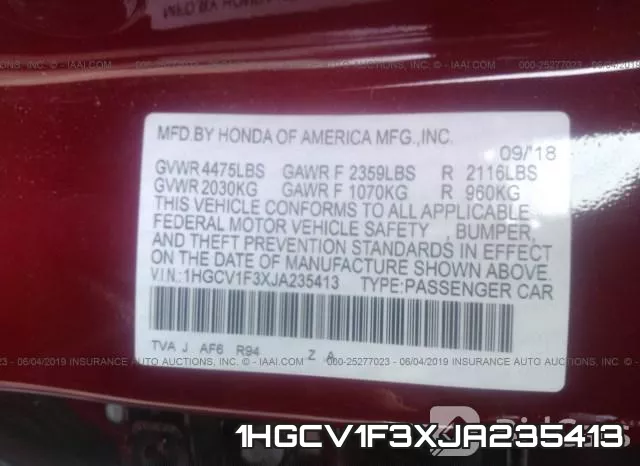 1HGCV1F3XJA235413 фото 10