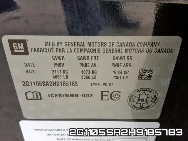 2G1105SA2H9185783 фото 2