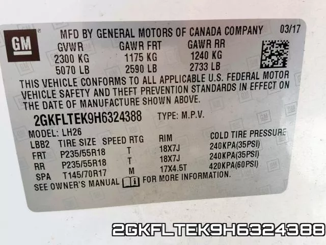 2GKFLTEK9H6324388 фото 2