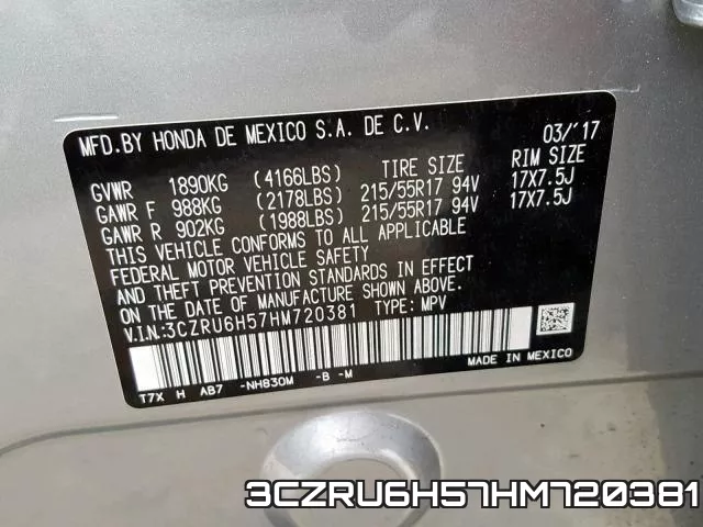 3CZRU6H57HM720381 фото 2