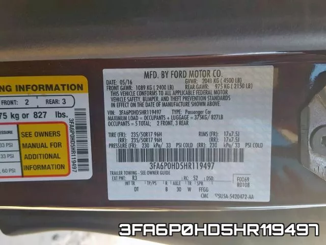 3FA6P0HD5HR119497 фото 2