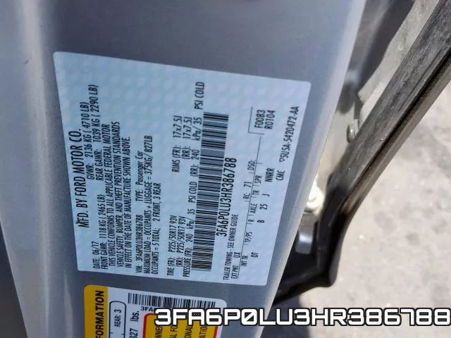 3FA6P0LU3HR386788 фото 2