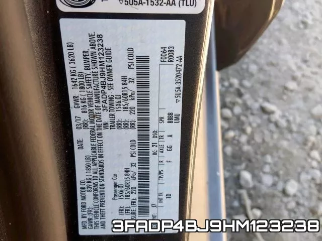 3FADP4BJ9HM123238 фото 2