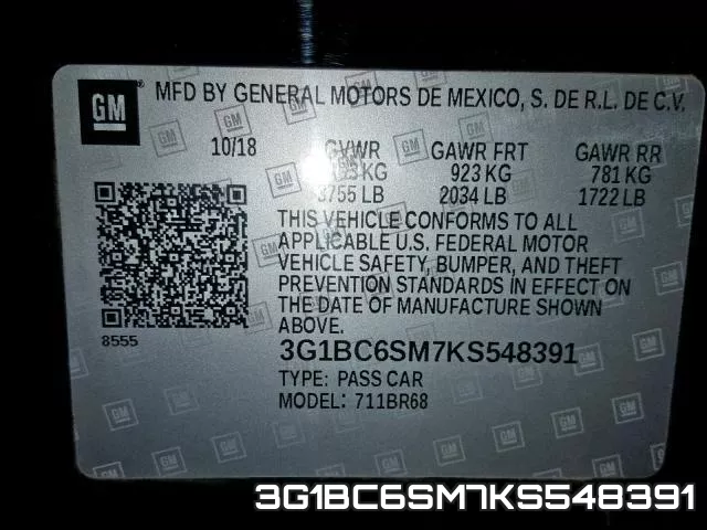 3G1BC6SM7KS548391 фото 2