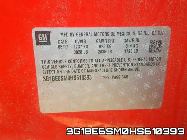 3G1BE6SM0HS610393 фото 2