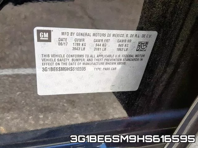 3G1BE6SM9HS616595 фото 2