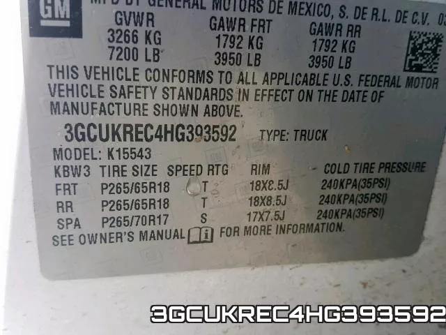 3GCUKREC4HG393592 фото 2