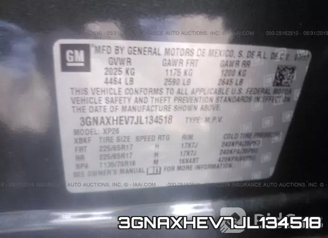 3GNAXHEV7JL134518 фото 10