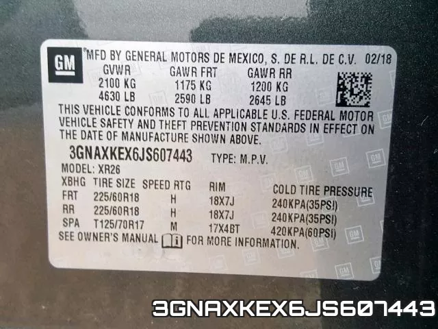 3GNAXKEX6JS607443 фото 2