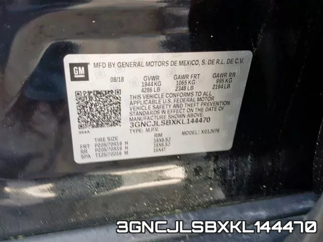 3GNCJLSBXKL144470 фото 2