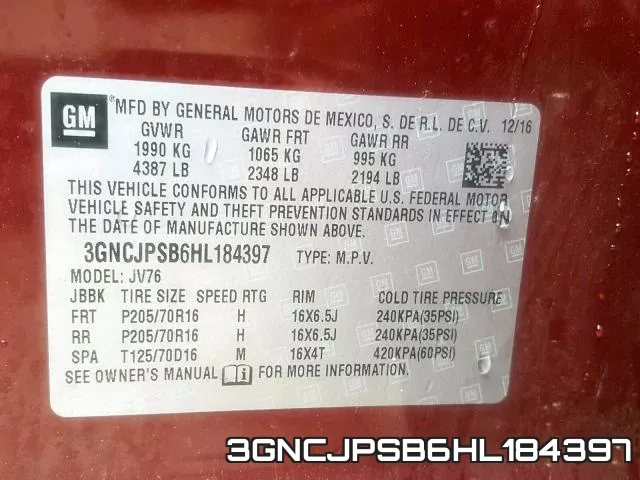 3GNCJPSB6HL184397 фото 2