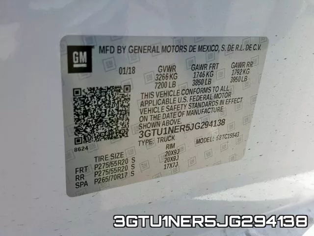 3GTU1NER5JG294138 фото 2