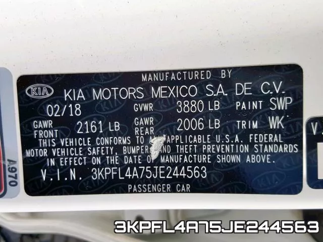 3KPFL4A75JE244563 фото 2
