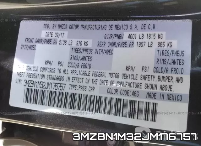 3MZBN1M32JM176757 фото 10