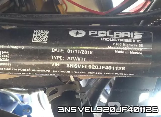 3NSVEL920JF401126 фото 2