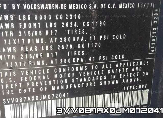 3VV0B7AX0JM072041 фото 10