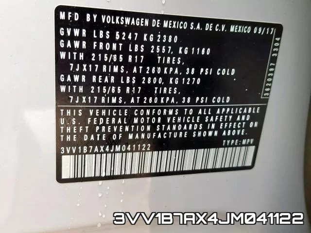 3VV1B7AX4JM041122 фото 2