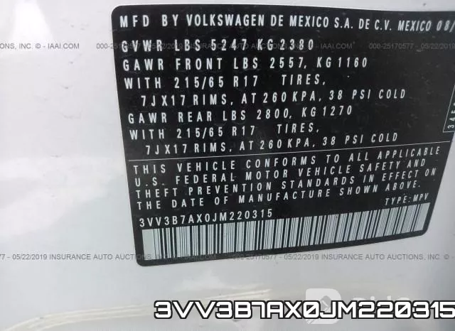 3VV3B7AX0JM220315 фото 10