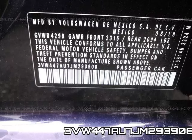 3VW447AU7JM293908 фото 10