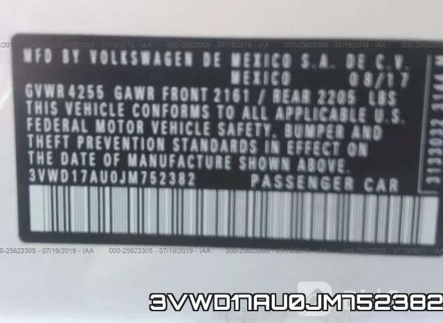 3VWD17AU0JM752382 фото 10