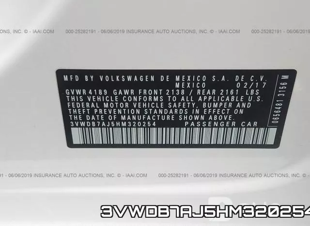 3VWDB7AJ5HM320254 фото 10