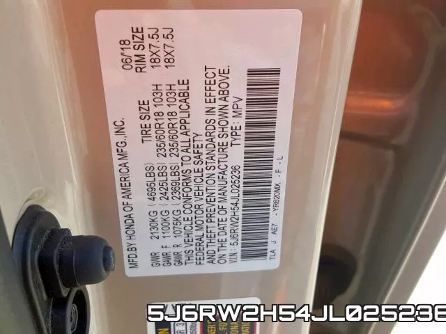 5J6RW2H54JL025236 фото 2