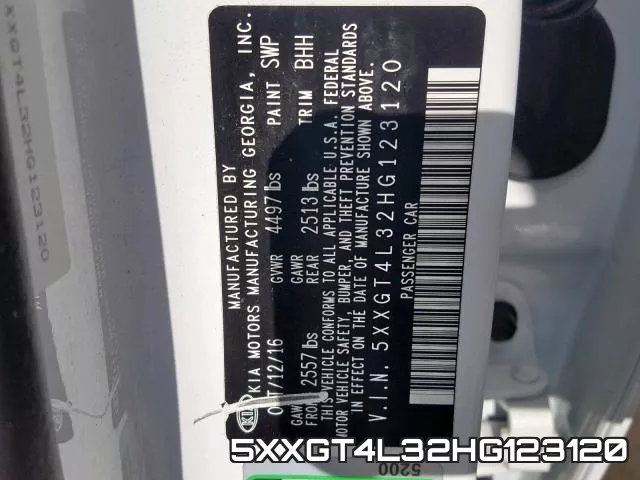 5XXGT4L32HG123120 фото 2