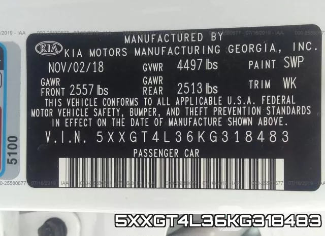 5XXGT4L36KG318483 фото 10