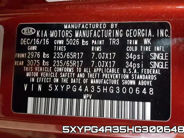 5XYPG4A35HG300648 фото 2
