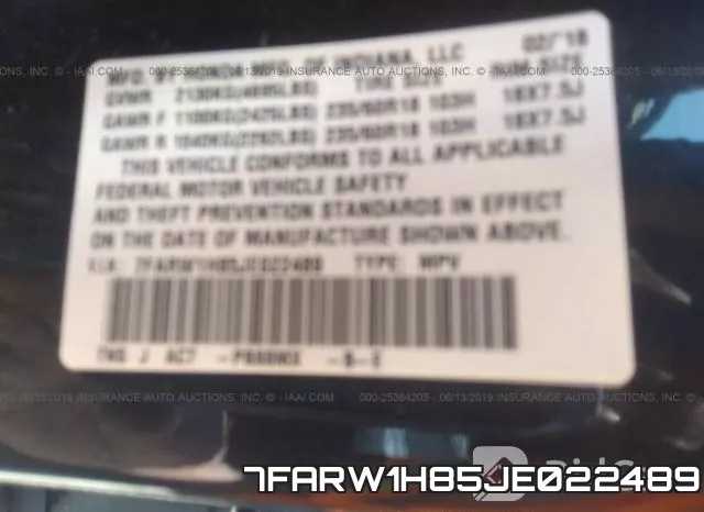 7FARW1H85JE022489 фото 10