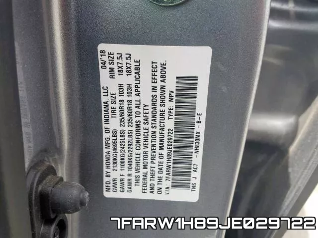 7FARW1H89JE029722 фото 2
