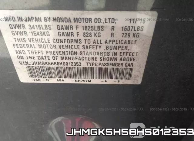 JHMGK5H58HS012353 фото 10