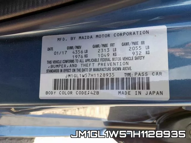 JM1GL1W57H1128935 фото 2