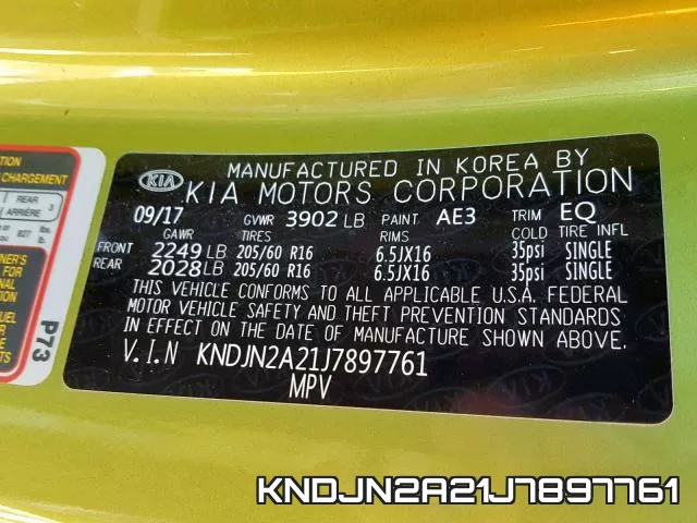 KNDJN2A21J7897761 фото 2