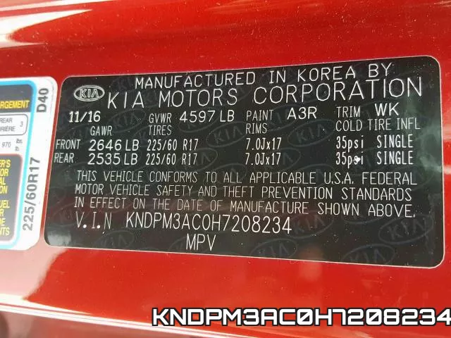 KNDPM3AC0H7208234 фото 2