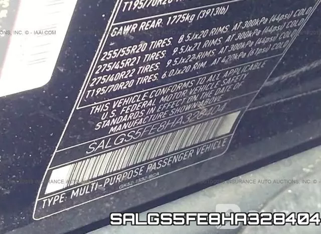 SALGS5FE8HA328404 фото 10