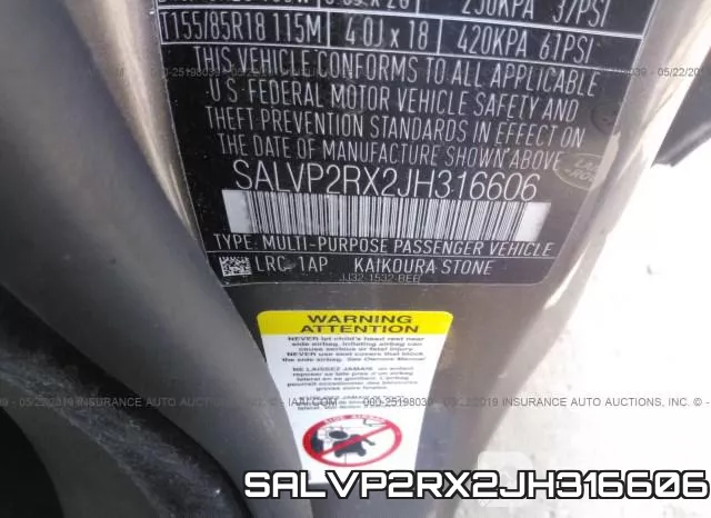 SALVP2RX2JH316606 фото 10