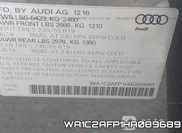 WA1C2AFP1HA089689 фото 10