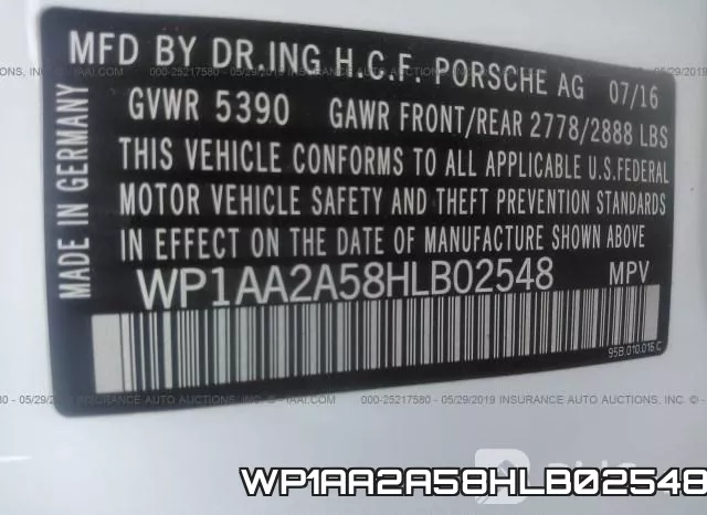 WP1AA2A58HLB02548 фото 10