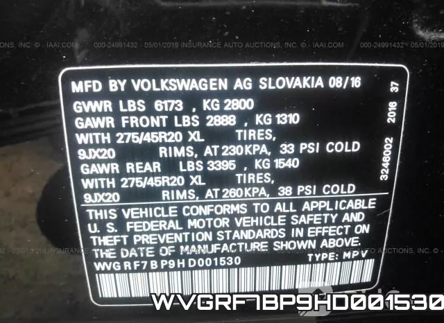 WVGRF7BP9HD001530 фото 10