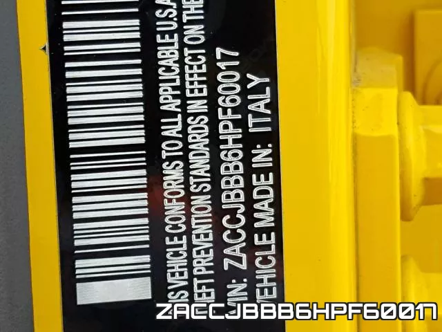 ZACCJBBB6HPF60017 фото 2