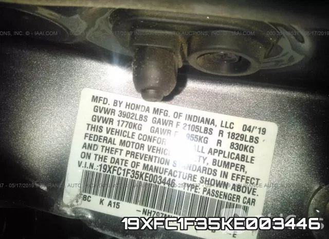 19XFC1F35KE003446 фото 10