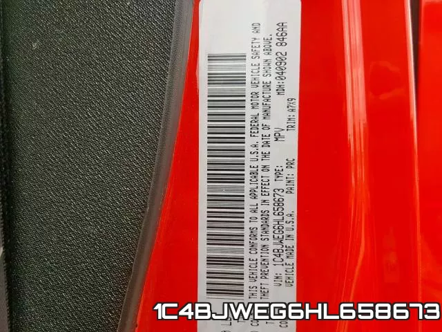 1C4BJWEG6HL658673 фото 2