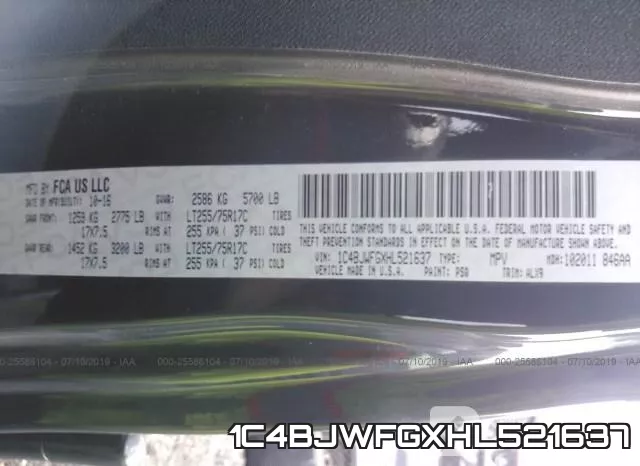 1C4BJWFGXHL521637 фото 10