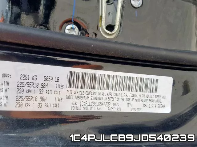 1C4PJLCB9JD540239 фото 2