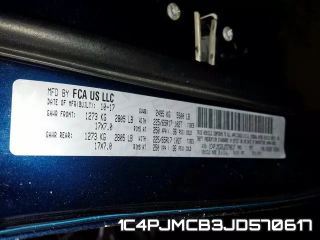 1C4PJMCB3JD570617 фото 2