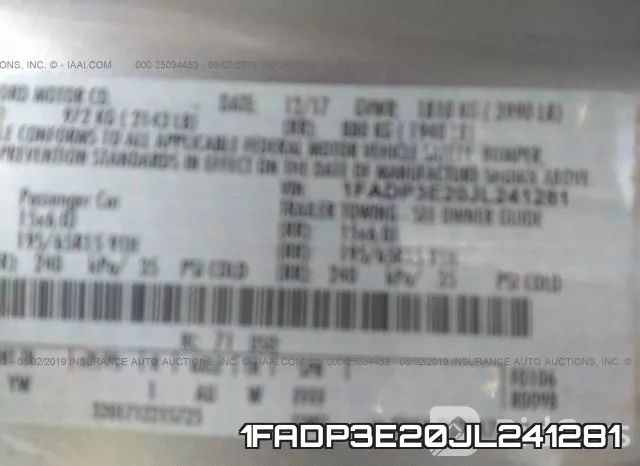 1FADP3E20JL241281 фото 10