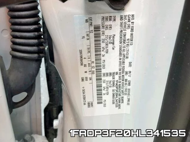 1FADP3F20HL341535 фото 2
